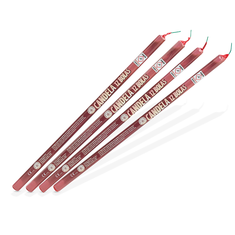 [1706] 4 CANDELAS 12 BOLAS COLOR